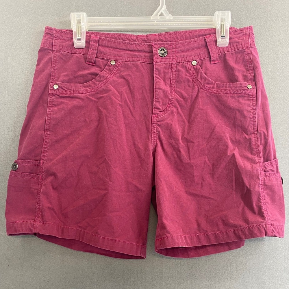 Kuhl Magenta Pink Hiking Shorts Womens Size 8 Cargo Utility Outdoor Gorpcore